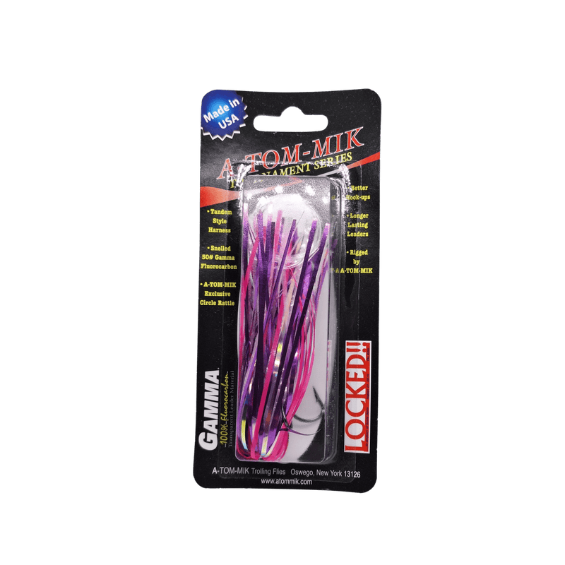 Load image into Gallery viewer, ATOM-MIK FLIES Nuclear Pink-Purple Glow A-Tom-Mik Tournament Series
