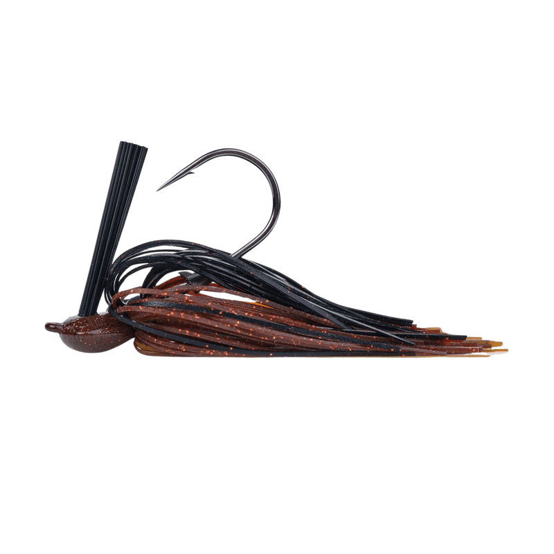 Load image into Gallery viewer, BERKLEY BASS JIGS 3-8 / Black Brown Amber / 5-0 Berkley Skipping Jig
