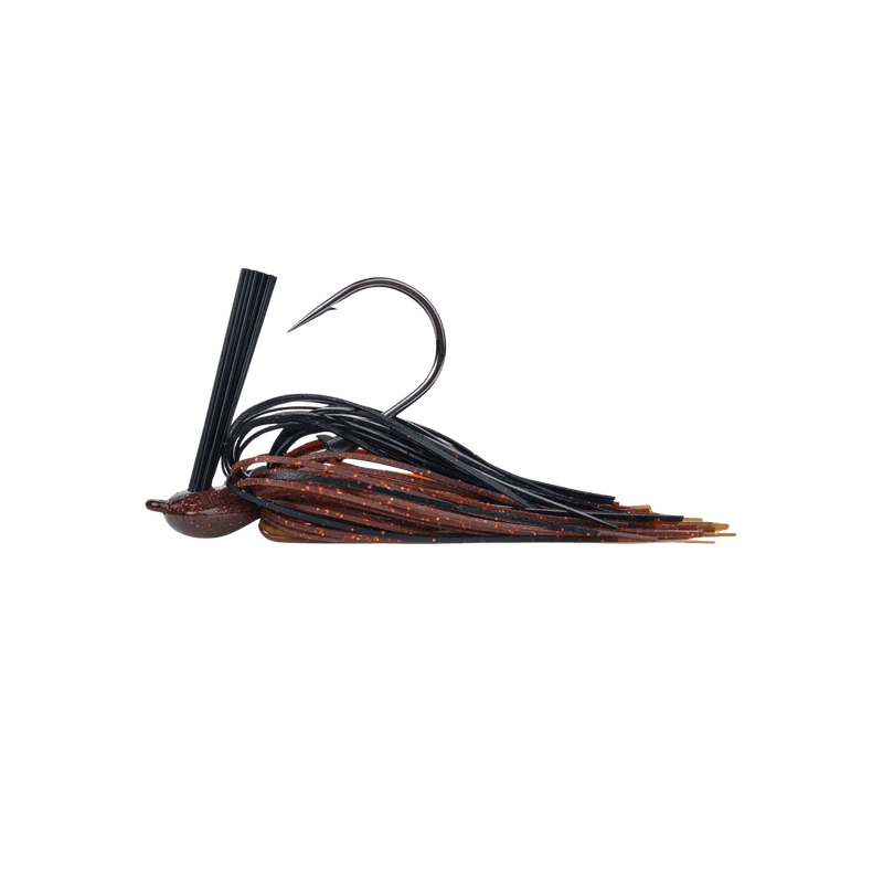Load image into Gallery viewer, BERKLEY BASS JIGS 3-8 / Black Brown Amber / 5-0 Berkley Skipping Jig
