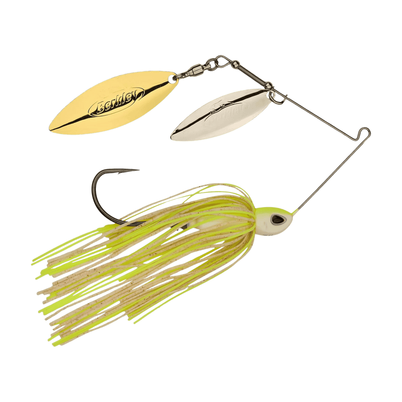 Load image into Gallery viewer, BERKLEY POWER BLADE DW 1-2 / White-Chart Berkley Power Blade Compact Double Willow Spinnerbait
