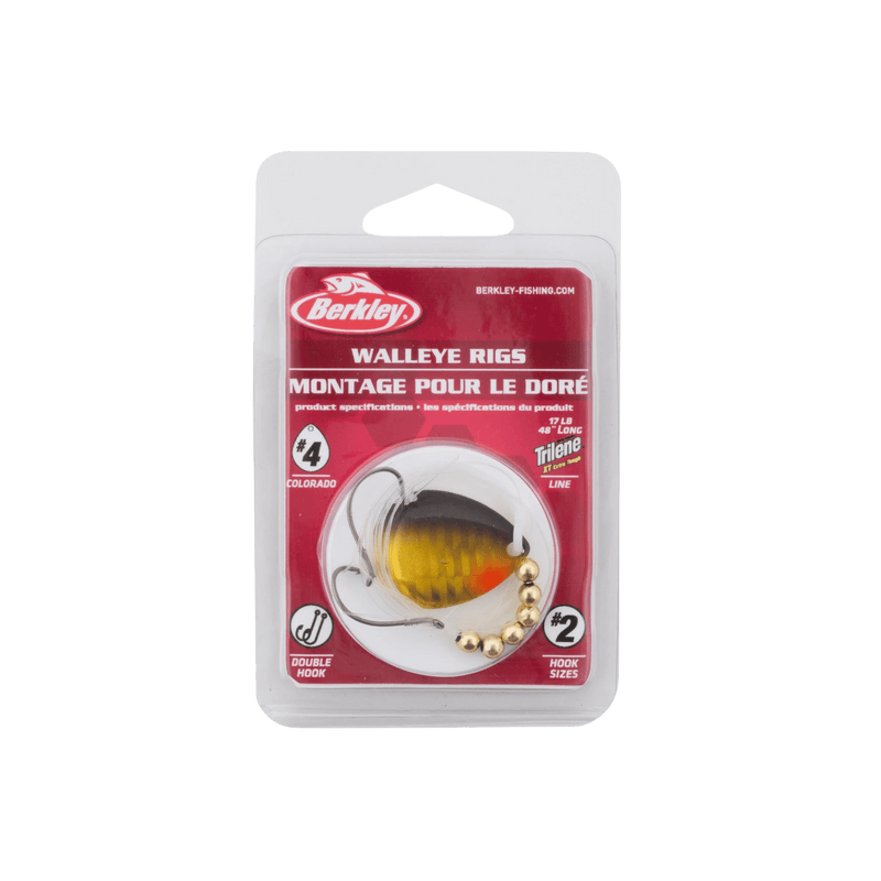 Load image into Gallery viewer, BERKLEY SPINNERS 4 / Black Gold Berkley Walleye Rigs
