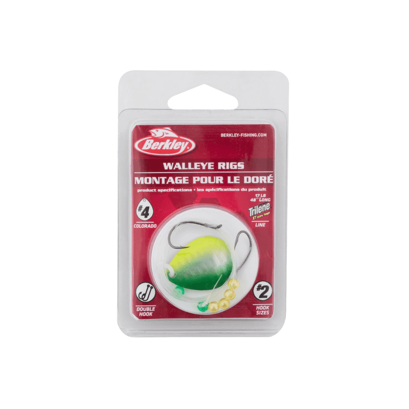 Load image into Gallery viewer, BERKLEY SPINNERS 4 / Lime Chartreuse Berkley Walleye Rigs
