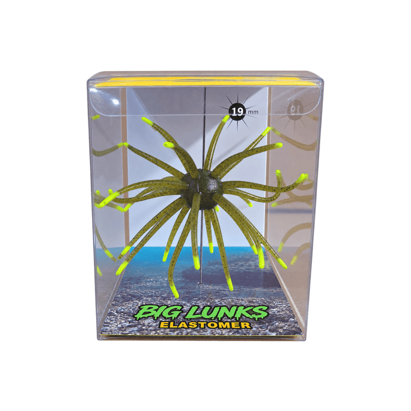 Load image into Gallery viewer, BIG LUNKS URCHIN / DICE BAITS 19MM / Watermelon/Chartreuse Tip Big Lunks Urchin Bait
