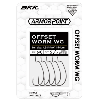 BKK BASS HOOKS BKK Armor-Point Offset Worm WG