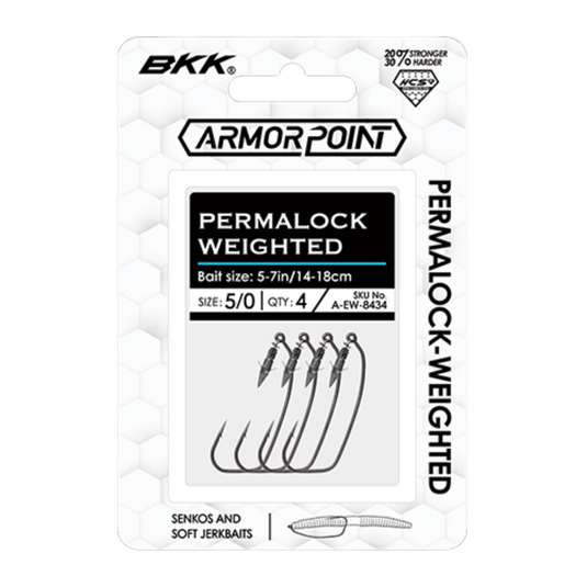 BKK BASS HOOKS BKK Armor-Point Permalock-Weighted Hook