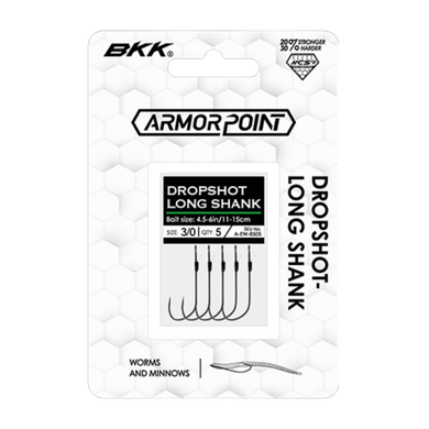 BKK DROP SHOT HOOKS 2-0 BKK Armor-Point Dropshot - Long Shank