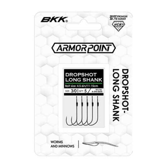 BKK DROP SHOT HOOKS 2-0 BKK Armor-Point Dropshot - Long Shank