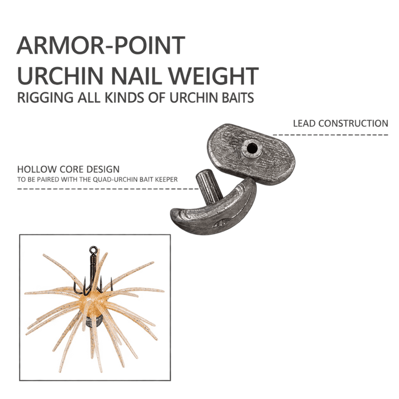 Load image into Gallery viewer, BKK URCHIN / DICE BAITS BKK Armor-Point Urchin Nail Weight
