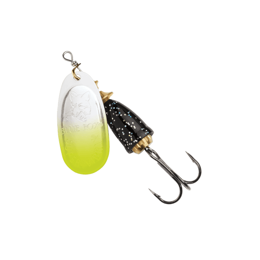 BLUE FOX SPINNERS 2 / Chartreuse Black Flake Blue Fox Classic Vibrax