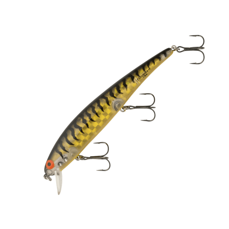 Load image into Gallery viewer, BOMBER TROLLING BODYBAITS Gold Prism Black Orange Bomber Long A 14A
