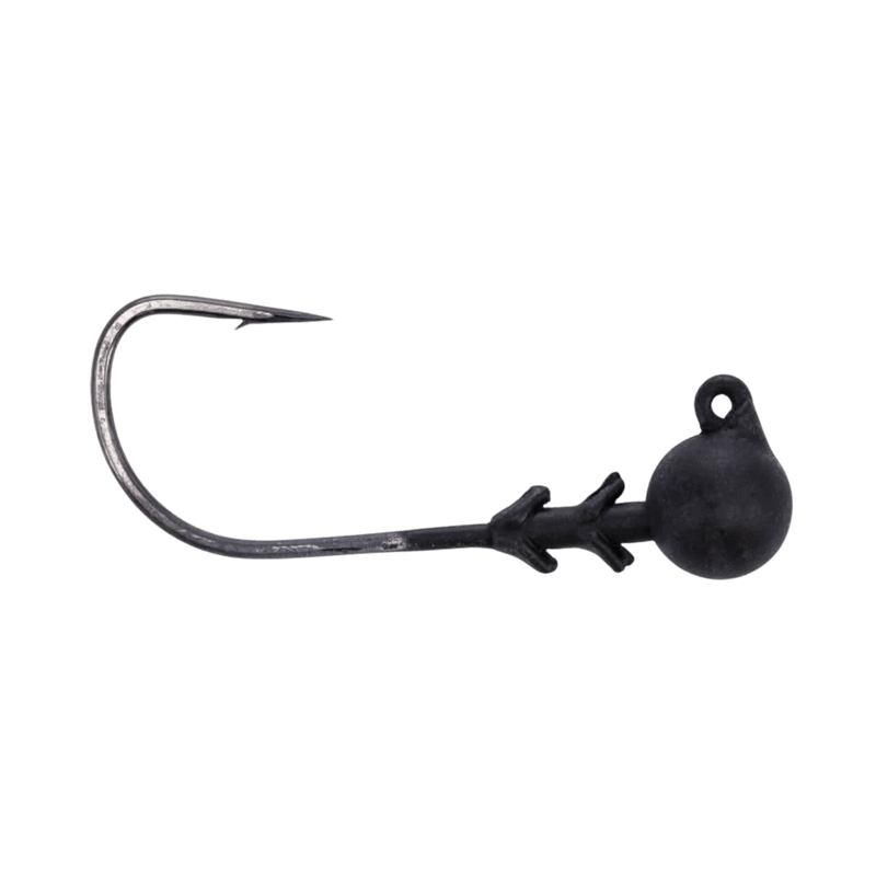 Load image into Gallery viewer, BUCKEYE WALLEYE/PERCH JIGS 1-8 / Matte Black Buckeye Lures G-Stroll Jig Head
