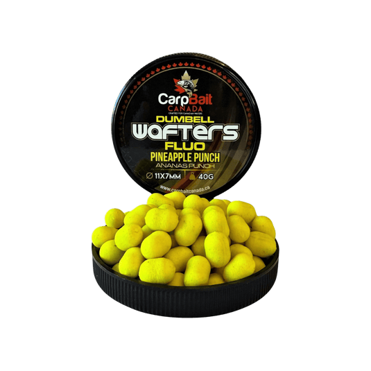 CARPBAIT CANADA CARP/CATFISH 11x7MM / Pineapple Punch CarpBait Canada Mini Dumbell Wafters
