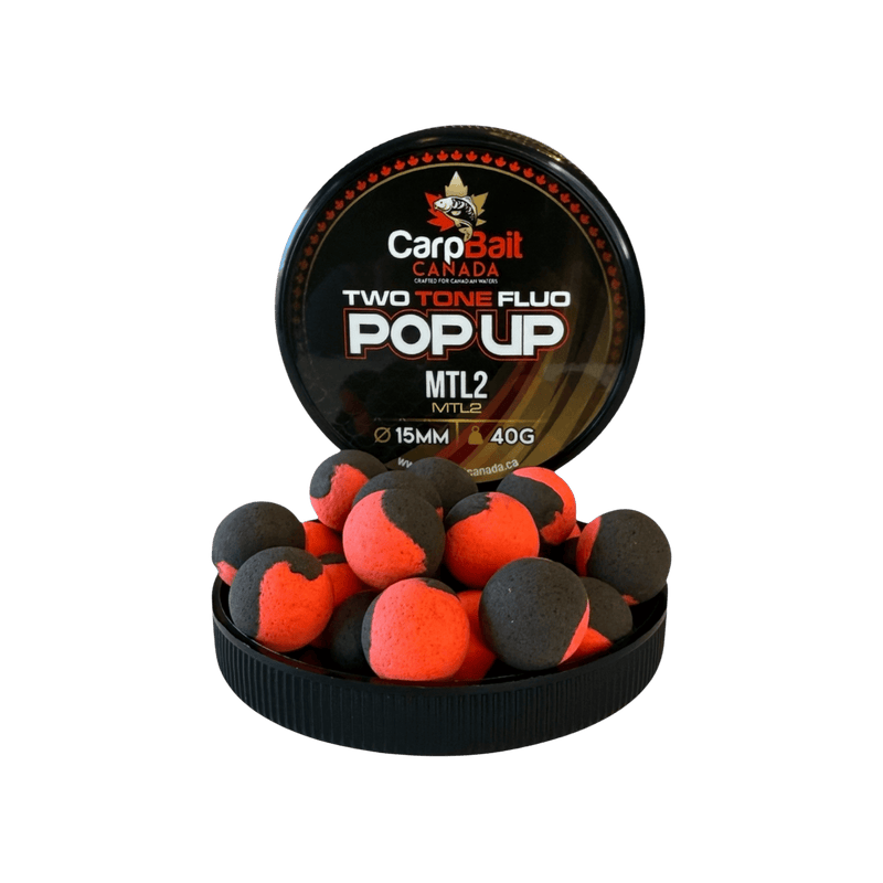 Load image into Gallery viewer, CARPBAIT CANADA CARP/CATFISH 15MM / Creamy Chocolate-Orange CarpBait Canada Two Tone Pop Up
