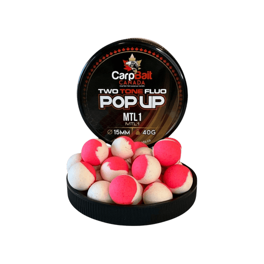 CARPBAIT CANADA CARP/CATFISH 15MM / Krill-Extreme Garlic CarpBait Canada Two Tone Pop Up