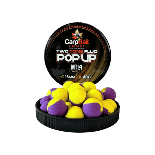 CARPBAIT CANADA CARP/CATFISH 15MM / Mulberry Flor & Pnap CarpBait Canada Two Tone Pop Up