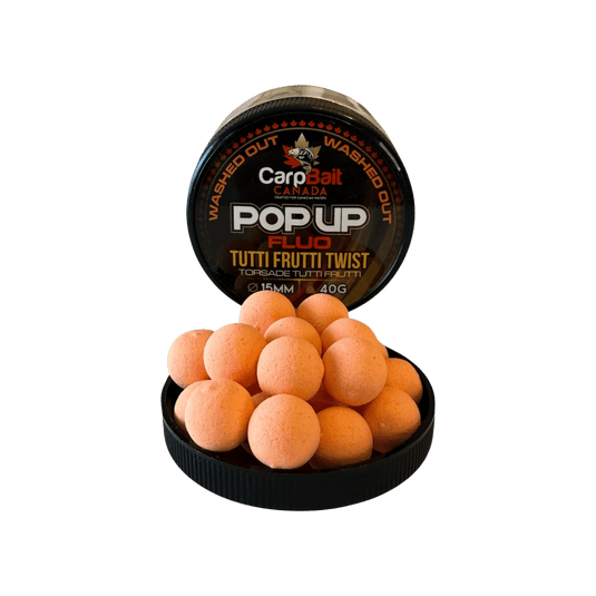 CARPBAIT CANADA CARP/CATFISH 15MM / Tutti Frutti Twist CarpBait Canada Pop Up Fluo