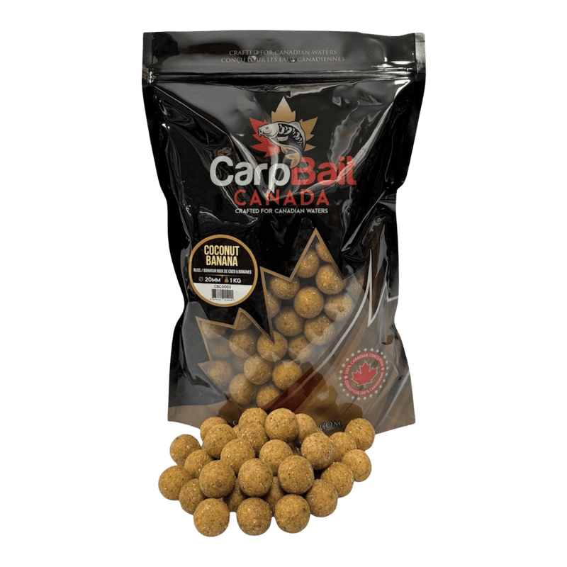 Load image into Gallery viewer, CARPBAIT CANADA CARP/CATFISH 20MM / Coconut &amp; Banana CarpBait Canada Boilies
