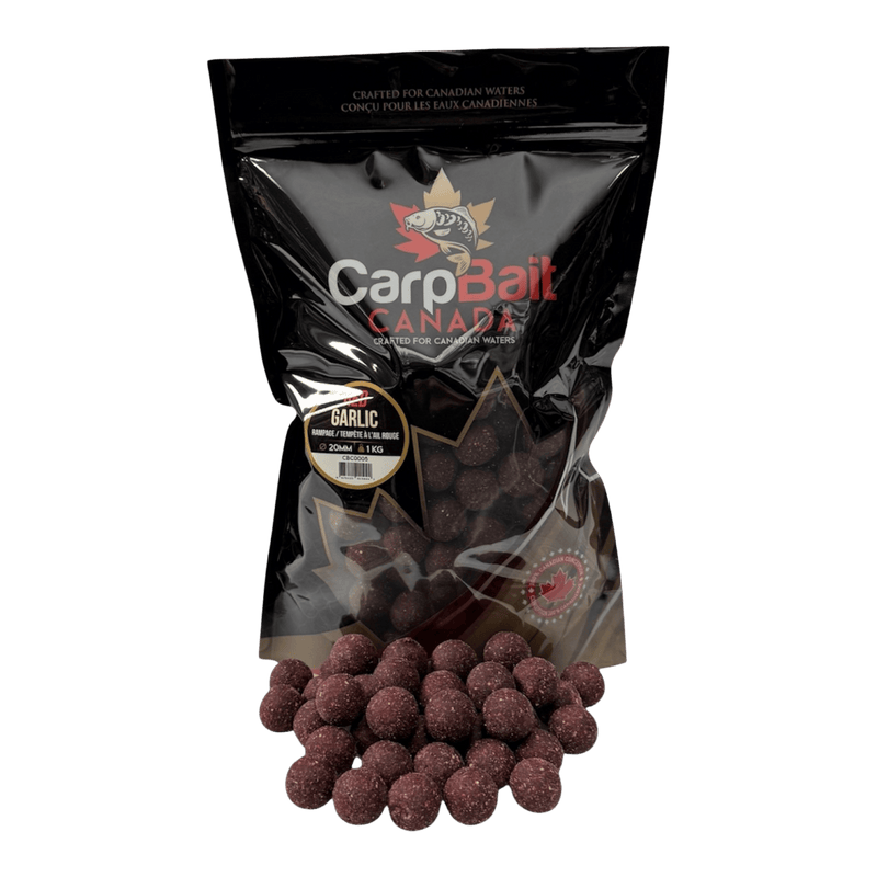 Load image into Gallery viewer, CARPBAIT CANADA CARP/CATFISH 20MM / Red Garlic Rampage CarpBait Canada Boilies
