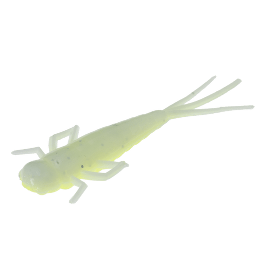 CLAM ALL ICE 1.25" / Chartreuse-White Glow Clam Twitch Fly