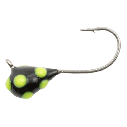 CLAM ALL ICE 6 / Blk-Chart Glo Dot Clam Confetti Drop XL Jig