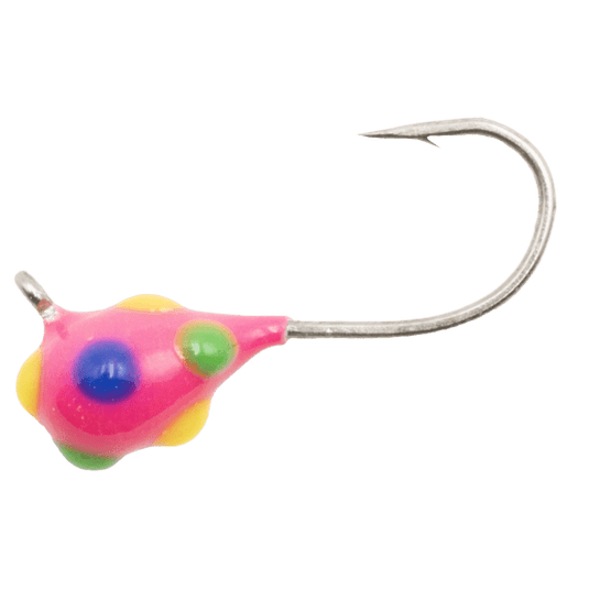 CLAM ALL ICE 6 / Pink Multi Glo Dot Clam Confetti Drop XL Jig