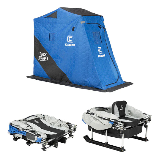 CLAM FLIP OVER SHELTERS Clam Pack Trap 1