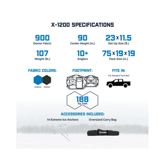 CLAM HUB SHELTERS LARGE Clam X-1200 Thermal Hub Shelter