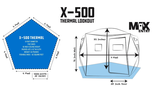 Clam X-500 Lookout Thermal Hub Ice Shelter