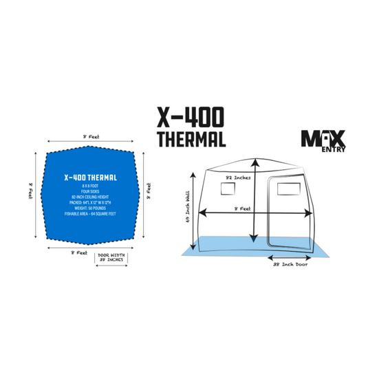 CLAM HUB X400 Clam X-400 Thermal Ice Hub Shelter