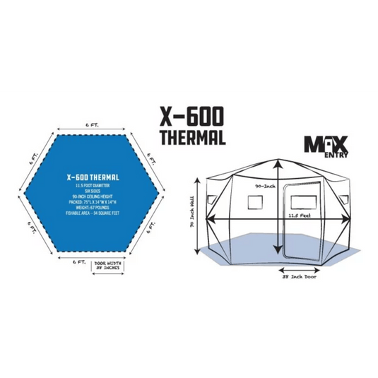 CLAM HUB X600 Clam X-600 Thermal Hub Ice Shelter