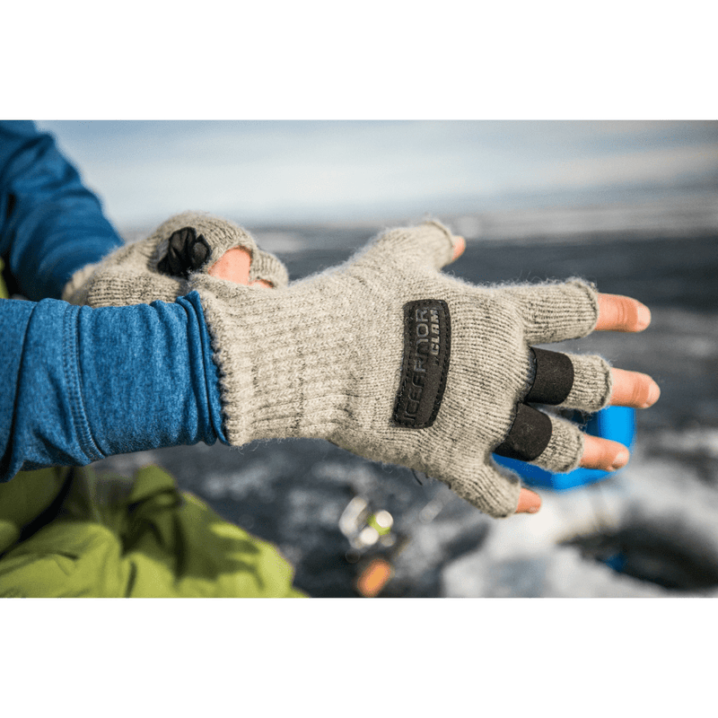 Load image into Gallery viewer, CLAM ICE FISHING HEAD WEAR / GLOVES M Clam Wooly Fingerless Gloves
