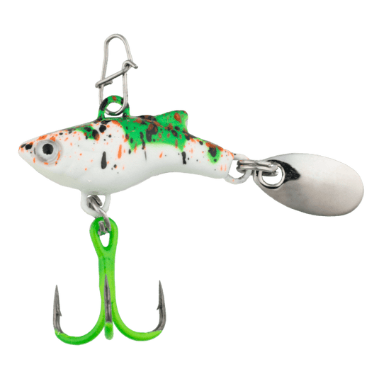 CLAM ICE JIGS 1-16 / Glow Koi Clam Tikka Flash Blade Jig