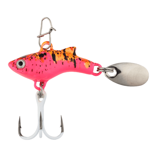 CLAM ICE JIGS 1-16 / Glow Pink Koi Clam Tikka Flash Blade Jig