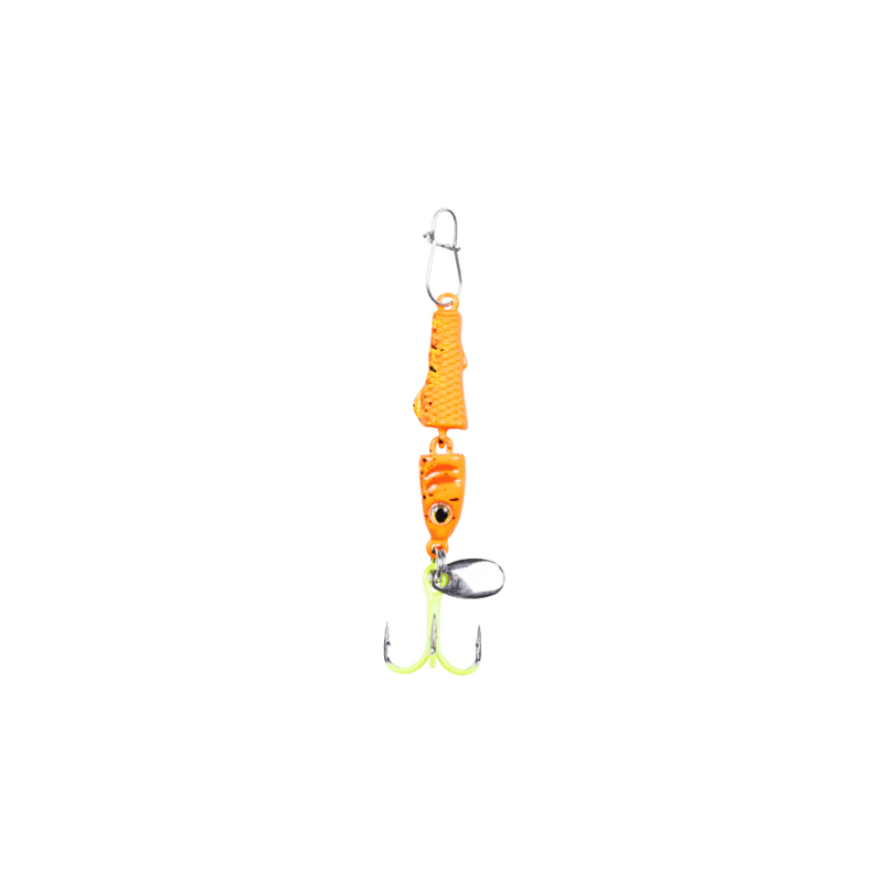 Load image into Gallery viewer, CLAM PINHEAD PRO JTD 1-8 / Glow Orange Koi Clam Jointed PinHead Pro Jigging Spoon
