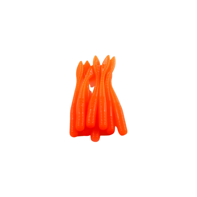 Load image into Gallery viewer, CLEARDRIFT STEELHEAD GEAR 3.5&quot; / Hot Orange Cleardrift Steelhead Worms
