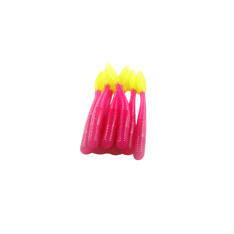 Load image into Gallery viewer, CLEARDRIFT STEELHEAD GEAR 3.5&quot; / Hot Pink-Chartreuse Cleardrift Ultra-Light Steelhead Worms
