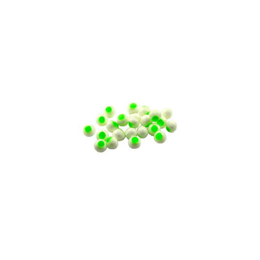 CLEARDRIFT STEELHEAD GEAR 8MM / Wht-Chart Dot Cleardrift Embryo Soft Beads