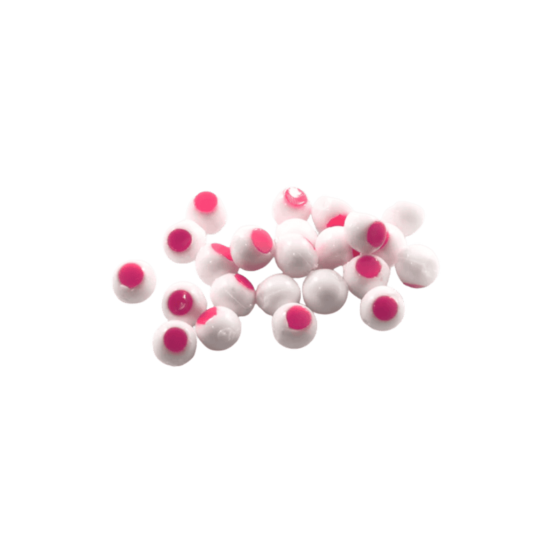Load image into Gallery viewer, CLEARDRIFT STEELHEAD GEAR 8MM / Wht-Glw H Pnk Dot Cleardrift Embryo Soft Beads
