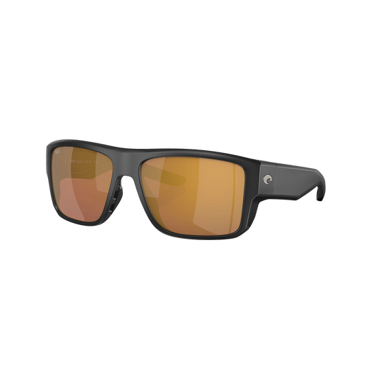 COSTA SUNGLASSES Matte Black/Gold Mirror Costa Taxman Sunglasses