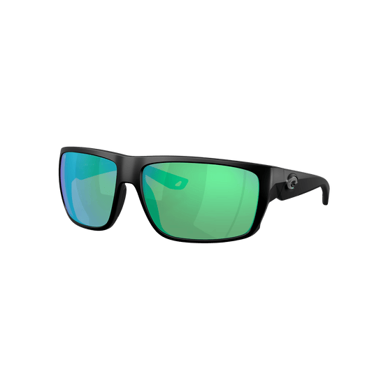 COSTA SUNGLASSES Matte Black/Green Mirror Costa Fly Line Sunglasses