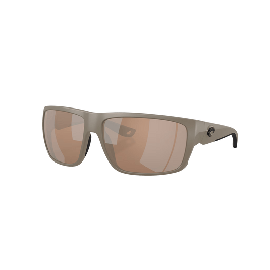 COSTA SUNGLASSES Matte Sand/Copper Silver Mirror Costa Fly Line Sunglasses