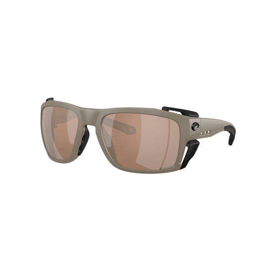 COSTA SUNGLASSES Matte Sand/Copper Silver Mirror Costa King Tide 8 Sunglasses