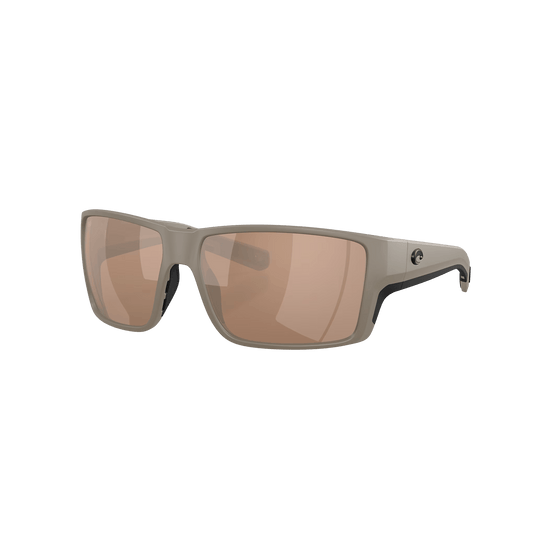 COSTA SUNGLASSES Matte Sand/Copper Silver Mirror Costa Reefton Pro Sunglasses