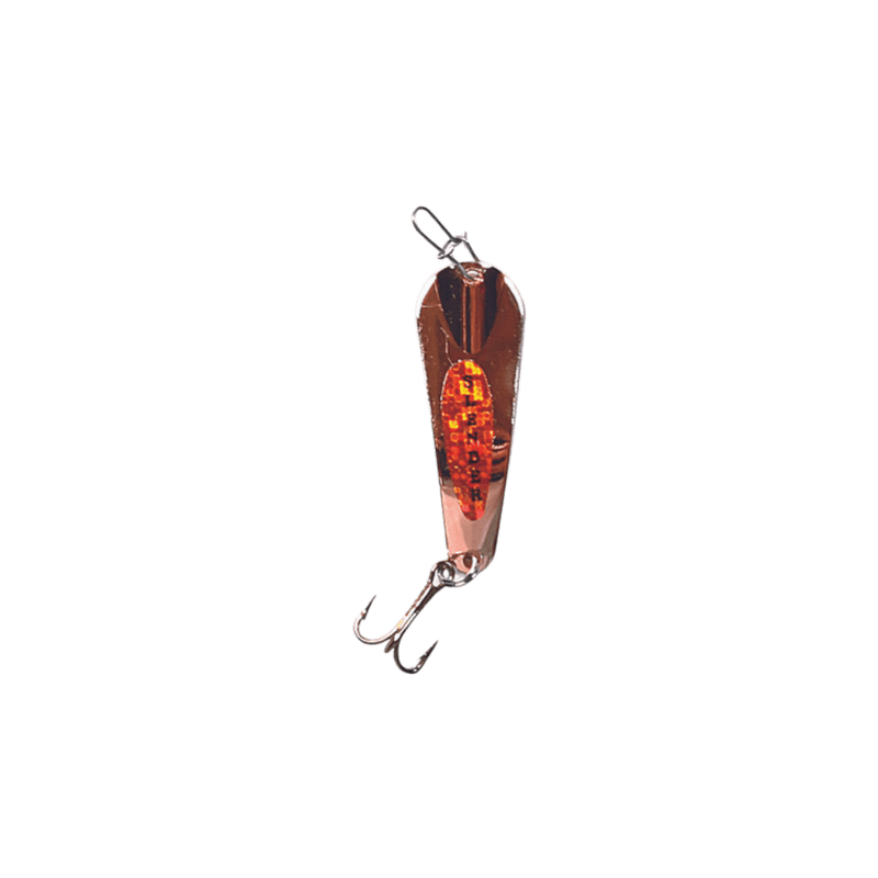 Load image into Gallery viewer, CUSTOM JIGS ALL ICE 1-4 / Copper Orange Custom Jigs and Spins Slender Spoon
