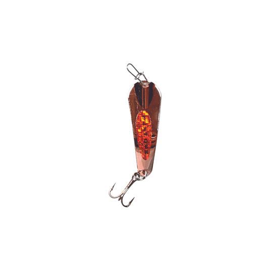 CUSTOM JIGS ALL ICE 1-4 / Copper Orange Custom Jigs and Spins Slender Spoon