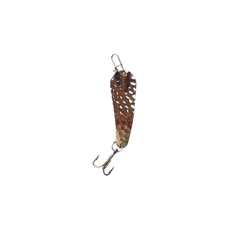 Load image into Gallery viewer, CUSTOM JIGS ALL ICE 1-4 / Hammered Gold Custom Jigs and Spins Slender Spoon
