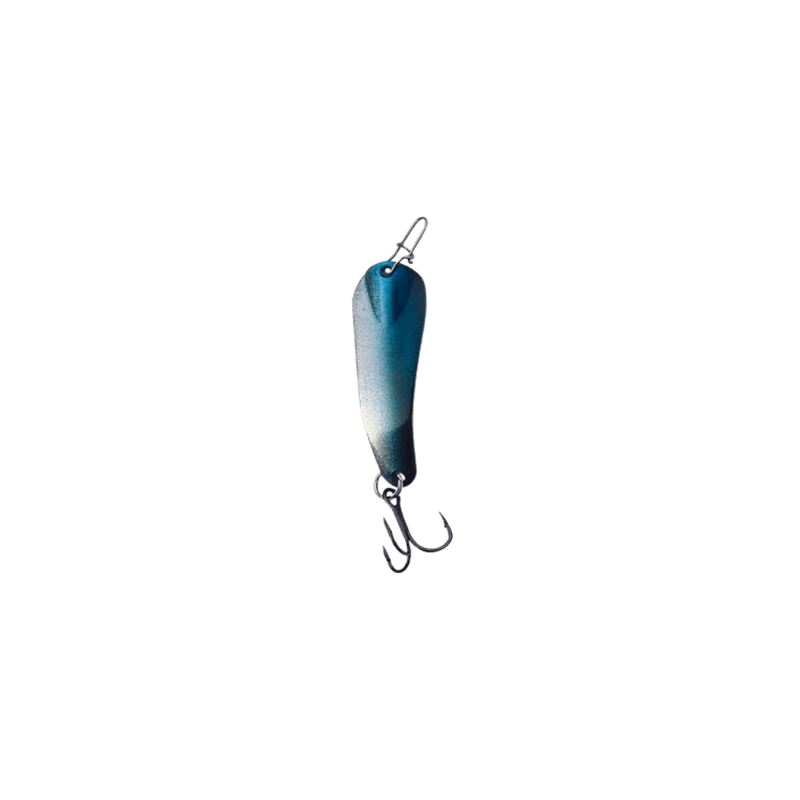 Load image into Gallery viewer, CUSTOM JIGS ALL ICE 1-4 / Pro Series Nickel Blue Shiner Custom Jigs and Spins Slender Spoon
