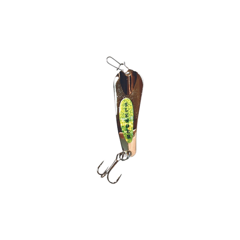 Load image into Gallery viewer, CUSTOM JIGS ALL ICE 1-4 / Silver Chartreuse Custom Jigs and Spins Slender Spoon
