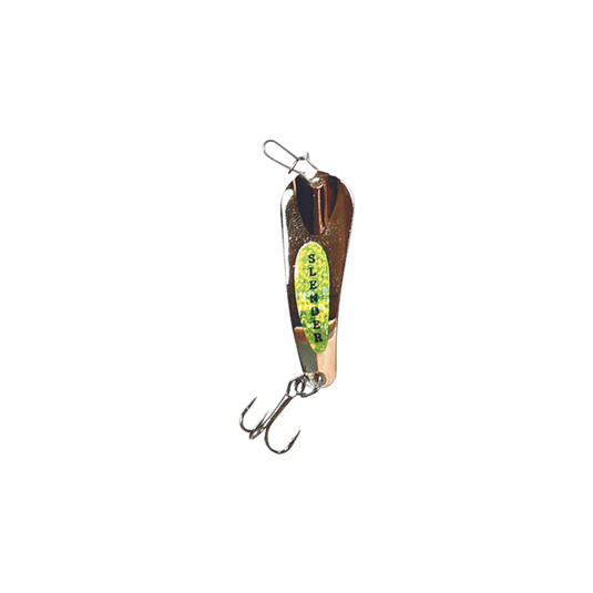 CUSTOM JIGS ALL ICE 1-4 / Silver Chartreuse Custom Jigs and Spins Slender Spoon