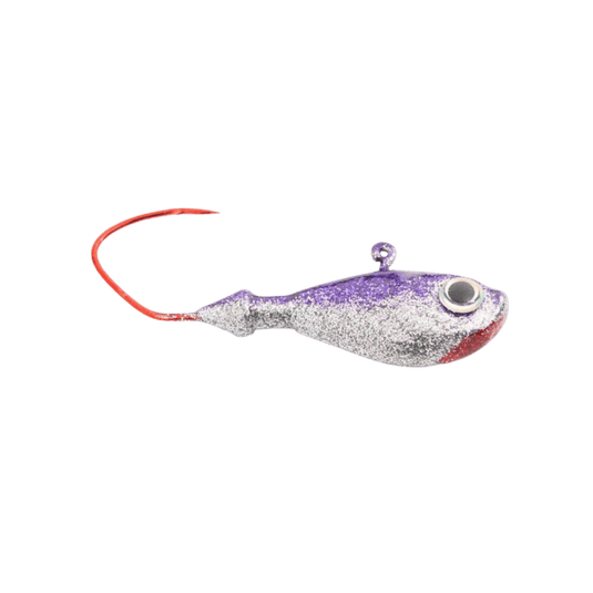 D&B JIG WALLEYE/PERCH JIGS 1oz / Purple Clown D&B Fishing Ultra Minnow Jig Head